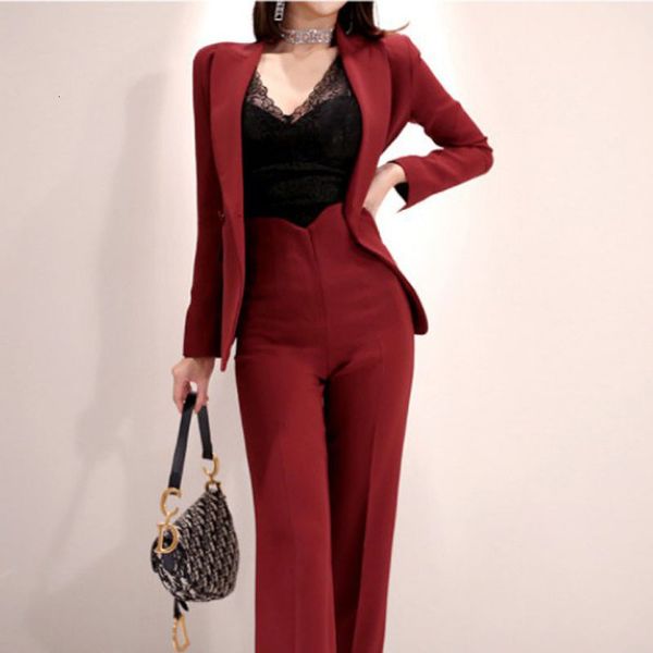 

2 pieces define women's clothes winter female ol professional temperament waist slimming high suit 7jph, White