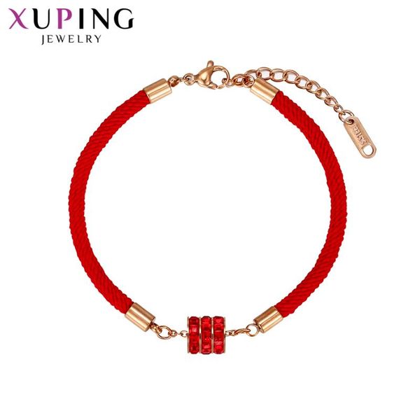 

link, chain xuping est bracelets stainless steel chinese style family party gifts for women 76680, Black