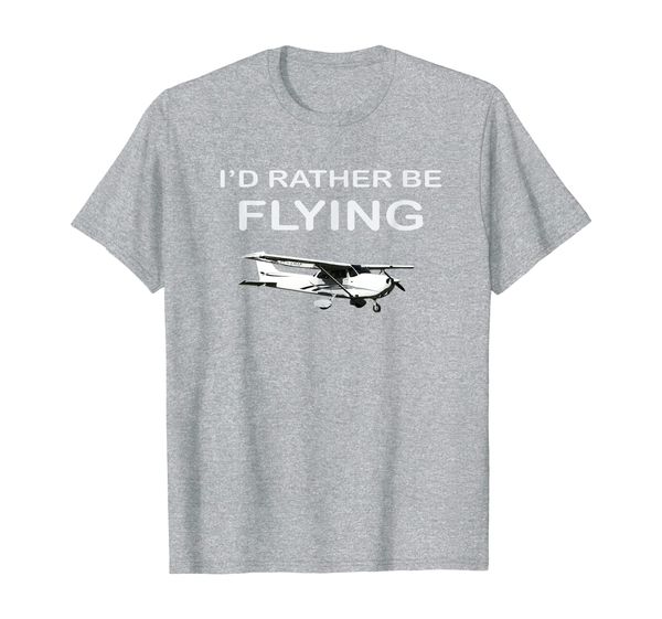 

i'd rather be flying t-shirt pilot airplane aviation gift t-shirt, White;black