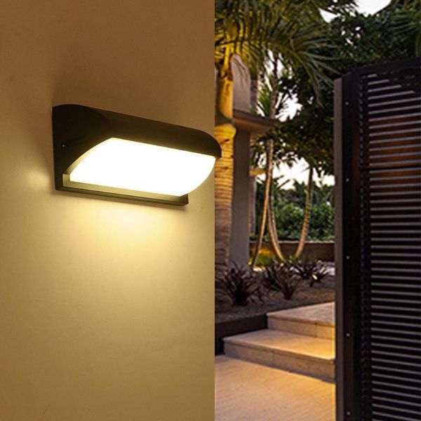 Wandleuchte, Sensor-LED, modernes Aluminium, wasserdicht, für den Außenbereich, Wohnzimmer, Foyer, Garten, Veranda, Terrasse, neben der Haustür