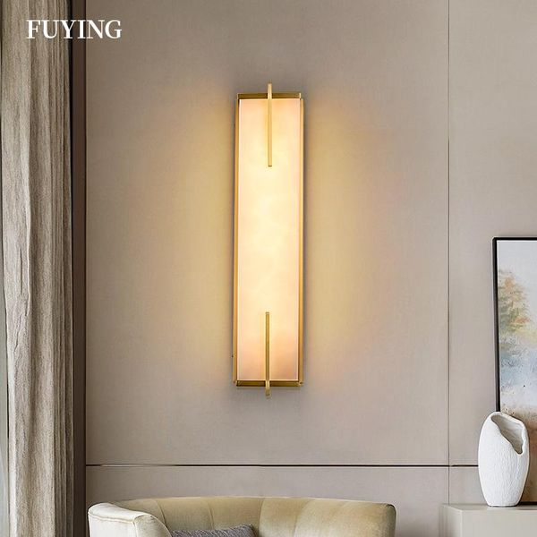 

wall lamp 2021 modern marble retro lampshade bedside living room background light aisle corridor year's gift