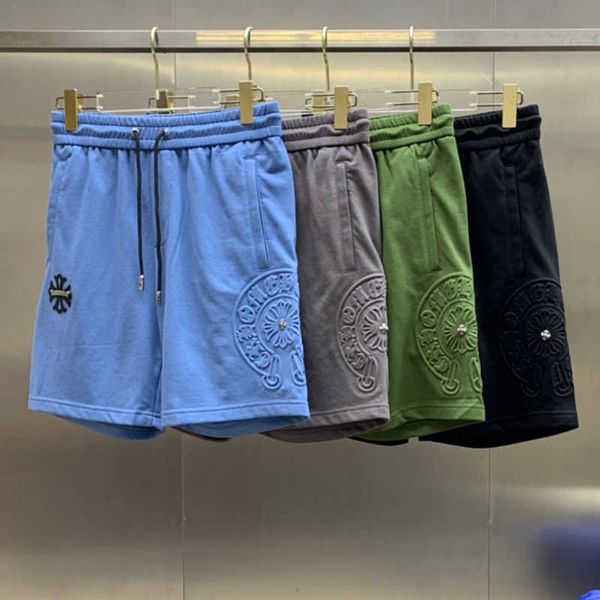 

2021 summer fashion brand croxin 3d big horseshoe casual versatile cotton sports shorts capris, White;black