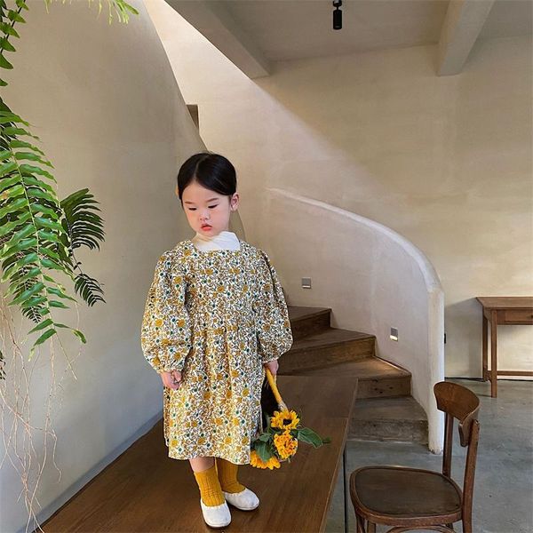 

girl's dresses girl dress kids babyÂ party evening gown 2021 beauty warm plus velvet thicken winter autumn princess long sleeve children, Red;yellow