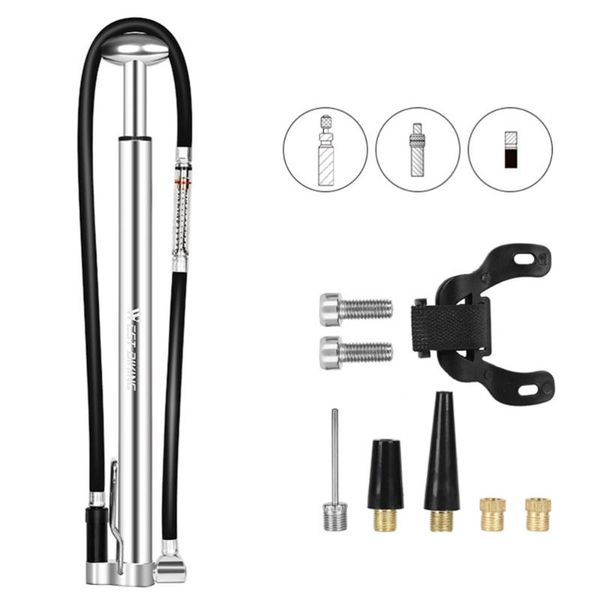 

bike pumps pump portable inflator cycling accessories with gas-pressure meter
