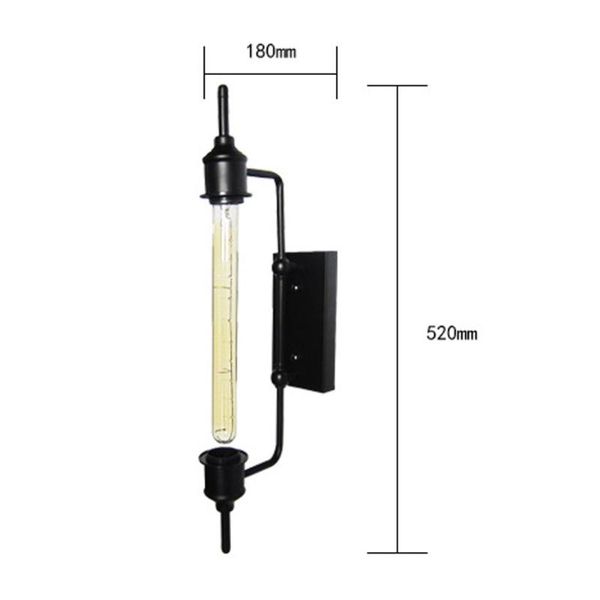 

uv/led vintage edison e27 industrial wall lamp indoor retro no bulbs