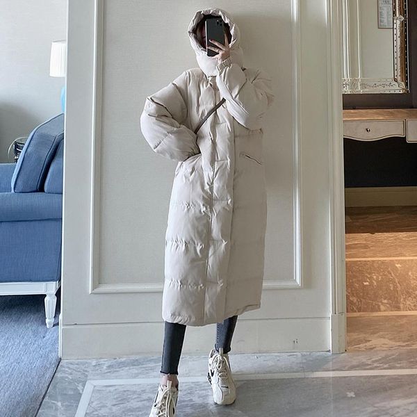 

women's down & parkas 2021 woman winter cotton jacket women long hooded thicken coat female korean style coats and jackets wpy3983, Black