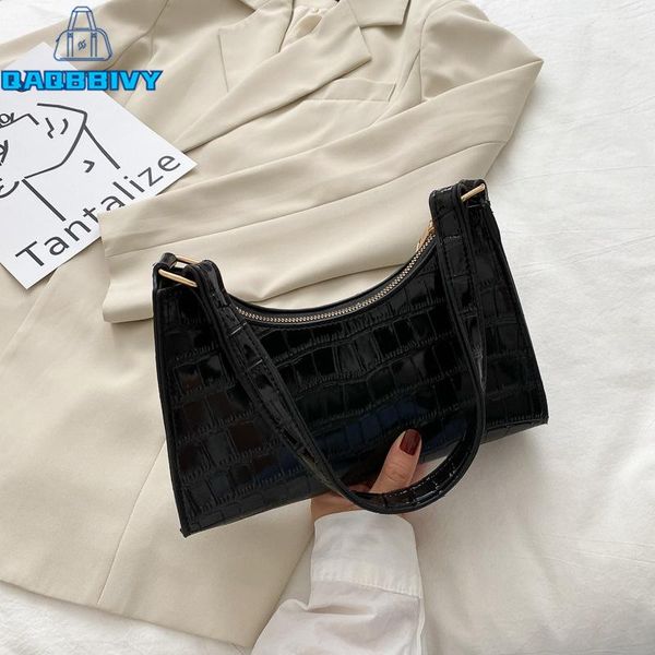 

evening bags 2021 fashion women pu leather handbag vintage female soft crocodile pattern purses shopping bag shoulder for girls