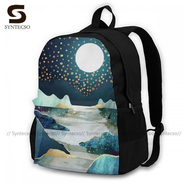 

backpack moon backpacks travel youth large fashion polyester bags