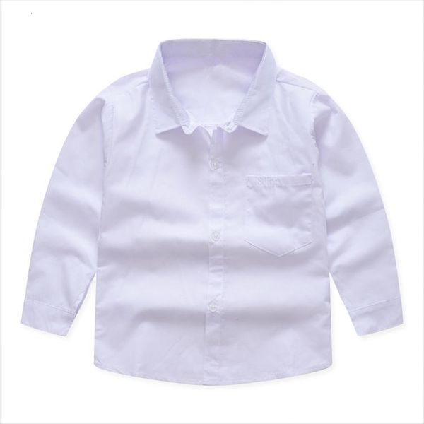

low price casual boys shirts cotton girls blouse solid pockets camisa infantil for4 13 years old white school, White;black