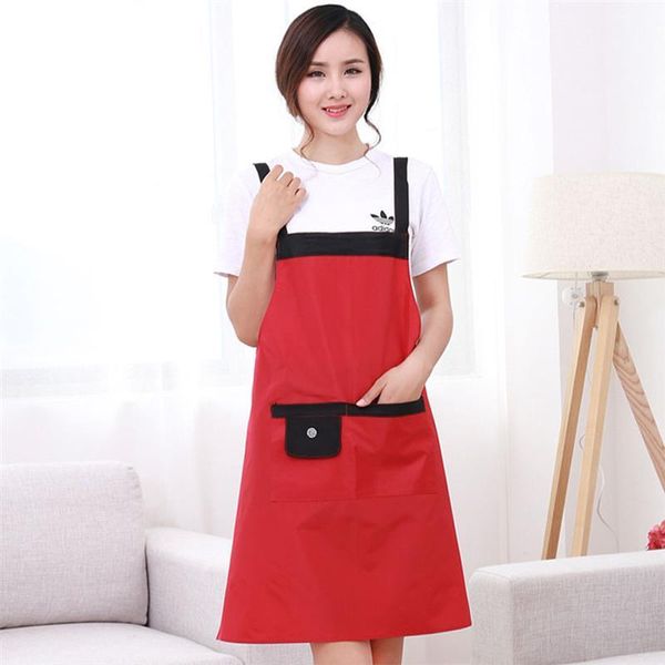 

aprons kitchen apron restaurant chef cooking bib waterproof with front pockets for men women baking bbq
