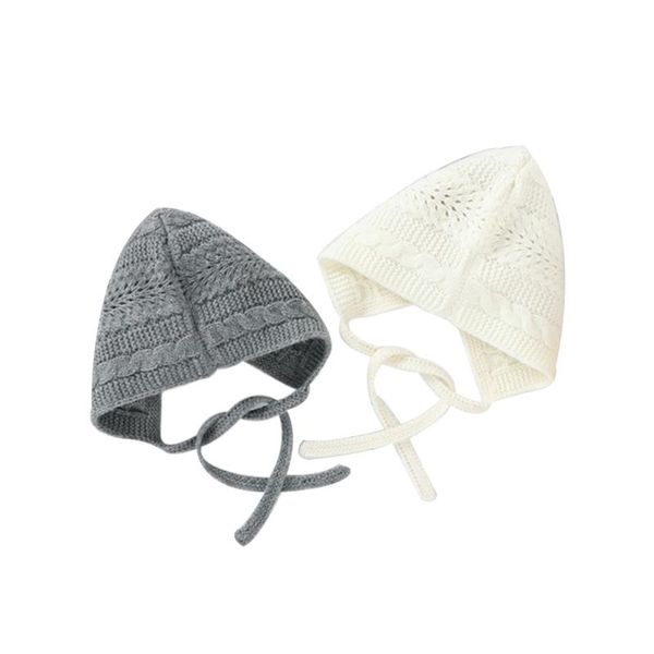 

baby boys girls knit hat soft cute winter warm crochet beanie cap with chin strap for infant toddler, Yellow