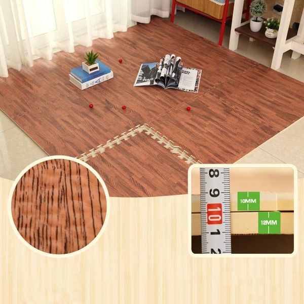 

carpets foam play puzzle mats wood grain soft non-slip diy toy floor reduce noise hr