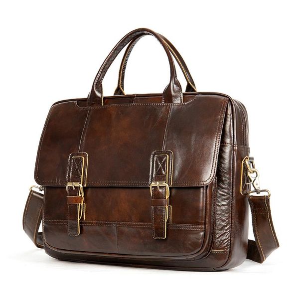 

new men's bag genuine leather bag casual business dress briefcase men's shoulder messenger men lapbags for men