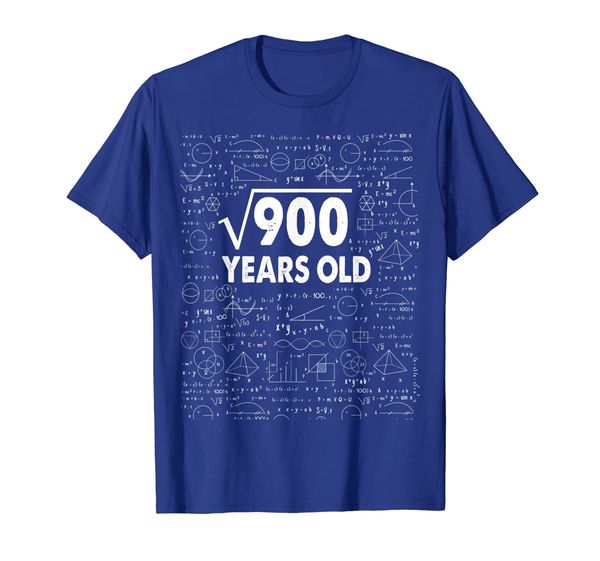 

square root of 900: 30th birthday 30 years old t-shirt math, White;black