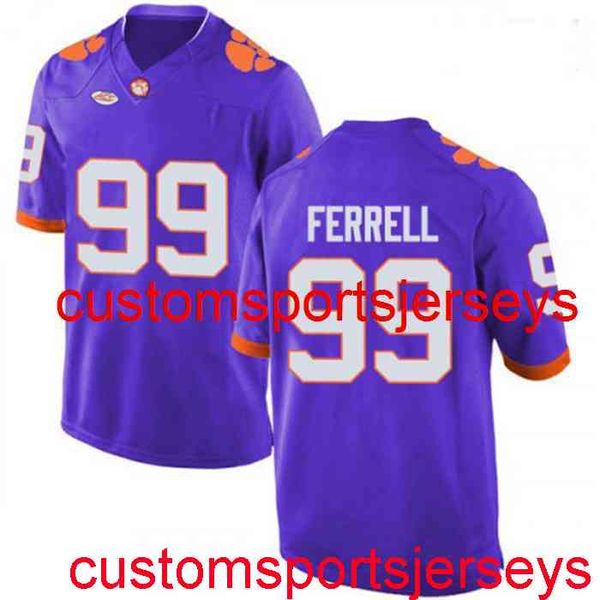 

stitched 99 clelin ferrell clemson tigers ncaa football jersey purple custom any name number xs-5xl 6xl, Black