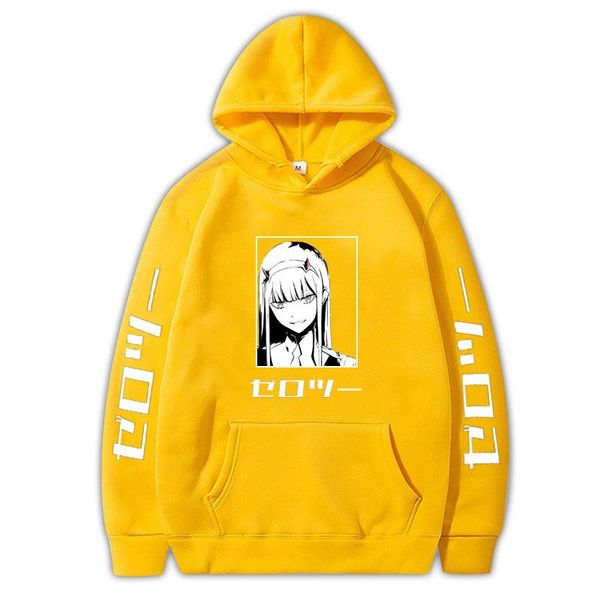 

women's hoodies & sweatshirts women darling in the franxx anime print funny long sleeve hoodie sweatshirt sweet loose casual harajuku h, Black