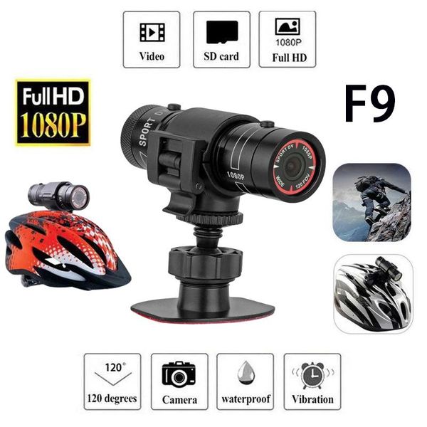 

mini cameras 1080p full hd sports camera f9 bike camcorder is suitable for motorcycle, sports, action, dv video, car video recorder