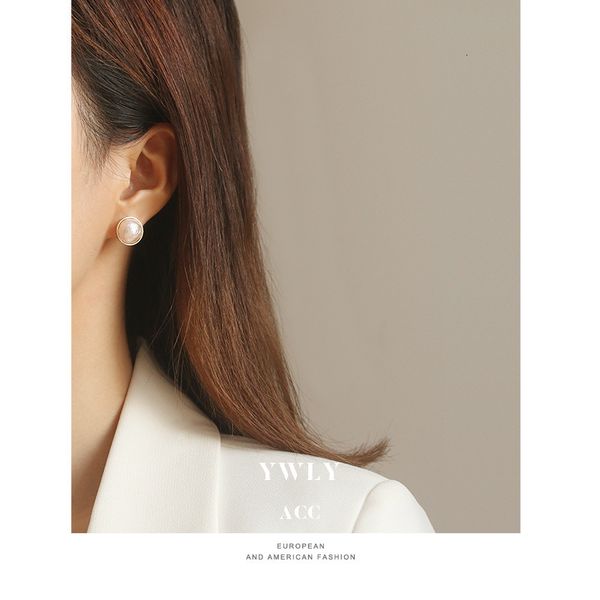 

simple french basic earrings temperament daily versatile small mini cotton beads earrings for women ywly, Golden