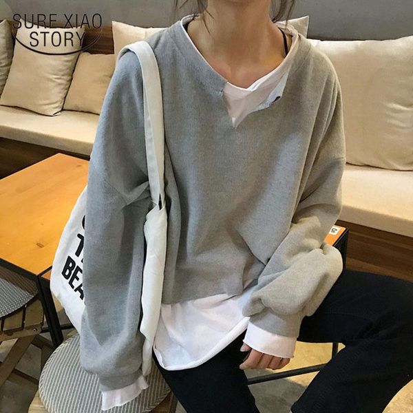 

women's hoodies & sweatshirts casual plus size sweatshirt women o neck fashion clothing 2021 autumn winter puff sleeve chic pullover ko, Black