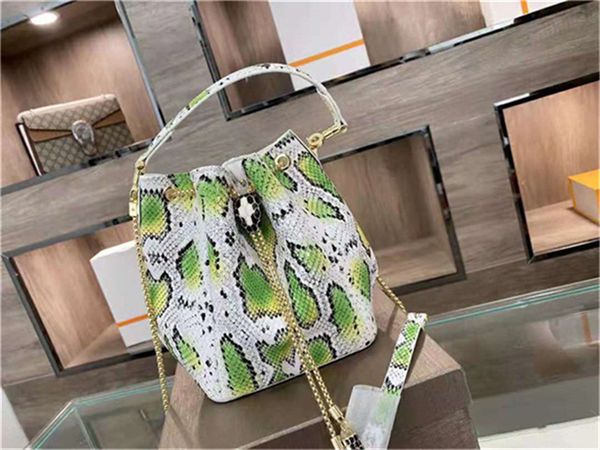 

casual designer bags 2021 ladies luxury quality bucket bag shoulder handbag handbags limited style high-end fashion all-match snakeskin