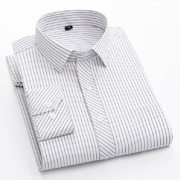 

men's casual shirts men brand shirt 35% cotton long sleeve for summer spring stripes 3 color turndown collar pocket broadcloth a0730150, White;black