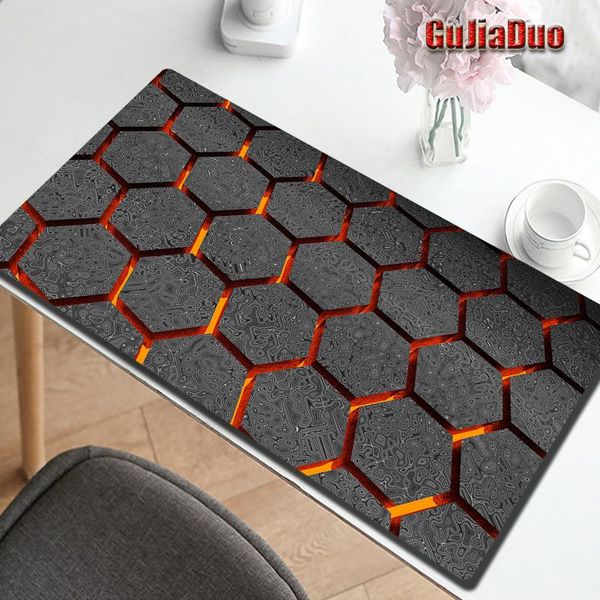 

mouse pads & wrist rests 400x900cm extra large gamer pad xxl natural rubber non-slip waterproof desk mat gaming accessories hexagon art mous