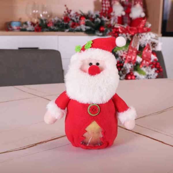 

christmas new cartoon new gift fleece apple bag decoration