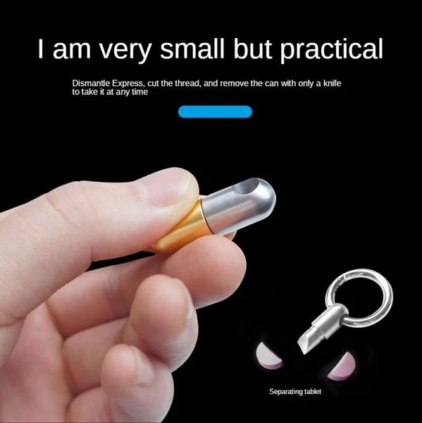 

new stainless steel key hanger pocket portable mini cutting micro unboxing microblade explosive unboxing artifact