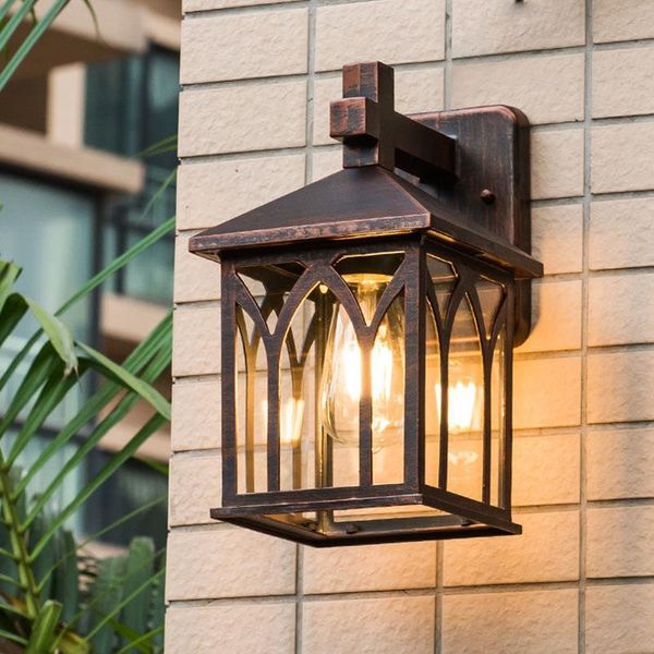

woerfu waterproof wall lamp simple american balcony corridor aisle lighting e27 retro outdoor wall lamp