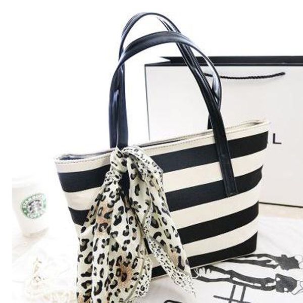 

fashion autumn and winter new fashion bag stripe shoulder bag handbag women travel bag