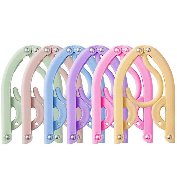 

pcs hangers, multi-functional plastic travel hangers portable folding clothes - super bearing collapsible & racks