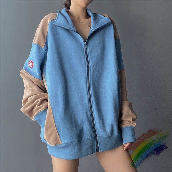 

2021 new patchwork cavempt c.e 20aw paneled light zip sweat hoody women men 1:1 hoodie cav empt pullover 8mtl, Black