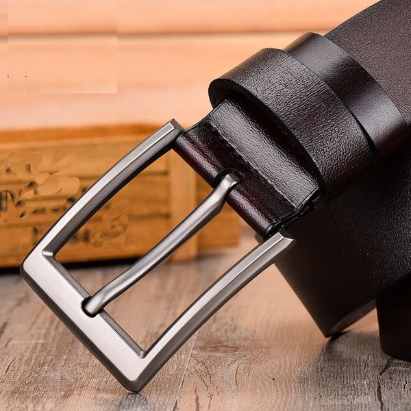 

cow belts for jeans 110 125 130 140cm luxury male fashion buckle pin 2021 new belt p9ug, Black;brown