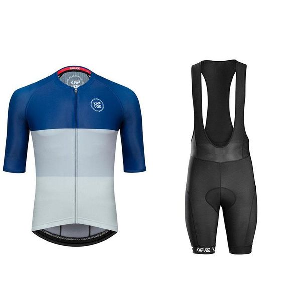 

racing sets road bike jersey men summer bicycle cycling suit gel pad quick dry mountain riding bib shorts set, Black;blue