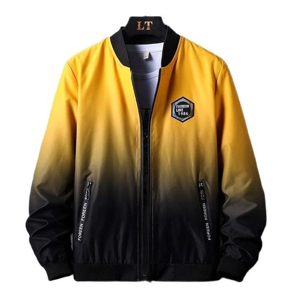 

men's jackets autumn men bomber jacket patchwork street wear cool coat big size 7xl 8xl oversize yellow letter zipper, Black;brown