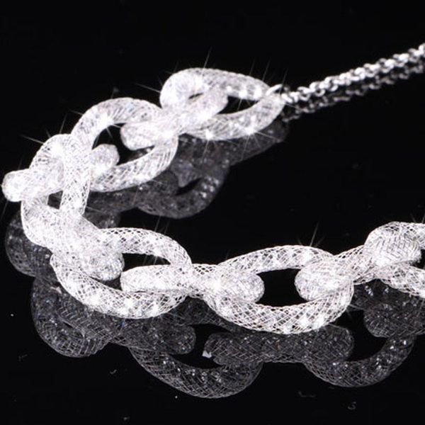 

chains hgflyxu crystal necklace for women accessories silver color choker fashion jewelry nice birthday gift