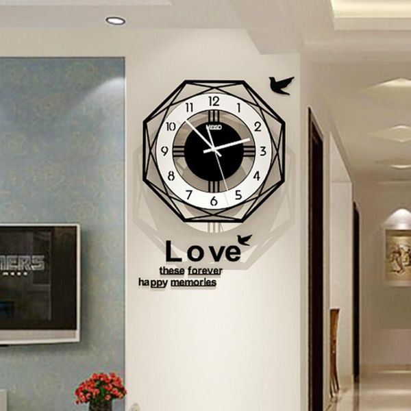 

wall clocks nordic creative clock simple digital living room large modern design silent reloj de pared home decor db60bg