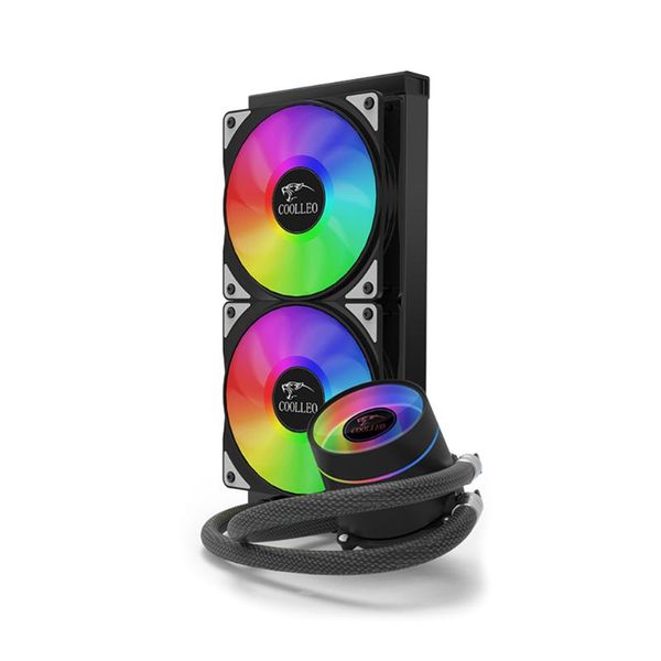 

fans & coolings argb water cooling hydraulic cpu cooler fan aura sync 4 pin pwm pc computer heatsink radiator for intel lga115x/1200 amd am4