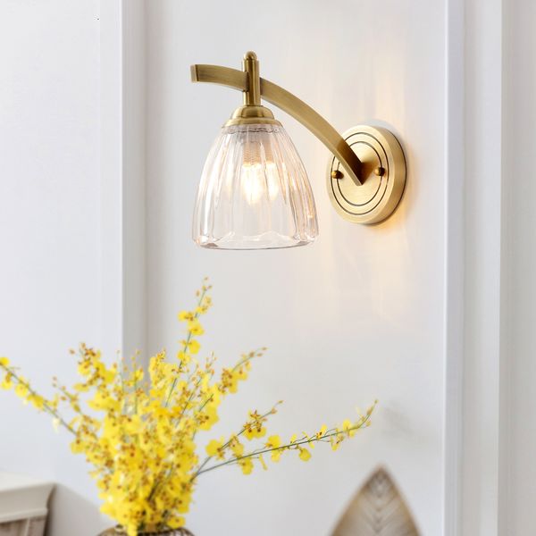 

modern wall gold glass cover arandela fourth bedside mirror bathroom lamp industrial decoration light 7xin