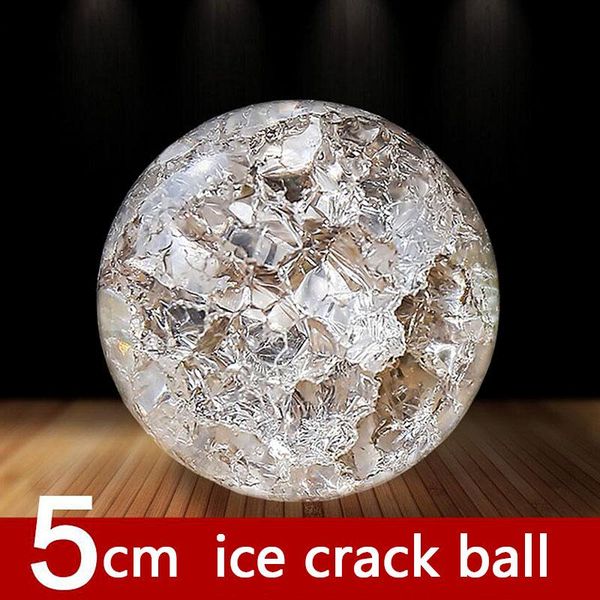 

4/5/6cm crystal ice crack ball glass sphere feng shui ornament rocky water fountain bonsai ball home decor figurine