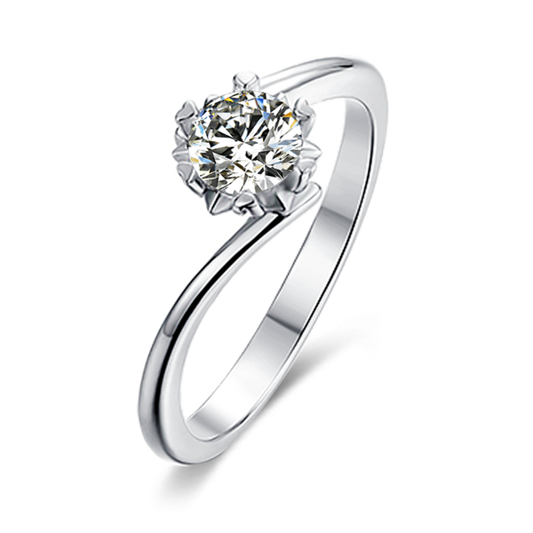 

cluster rings zwjewe 925 sterling silver d color clarity vvs1 0.5ct moissanite female ring engagement wedding anniversary gift, Golden;silver