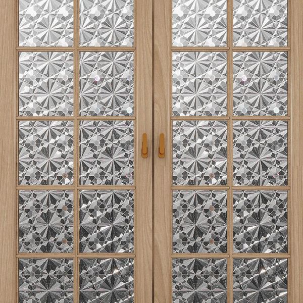 

window stickers 3d embossed vintage glass for bathroom windows transparent and opaque anti-peeping shading frosted film decals
