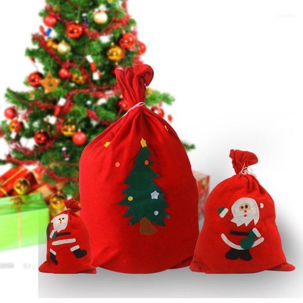 

christmas decorations creative santa claus sack gift presents bag tree candy bags wine stocking bottle xmas decoration1
