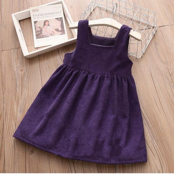 

jumpsuits 2021 autumn girls dresses children clothes baby sleeveless dress kids vest outwear mm22, Blue