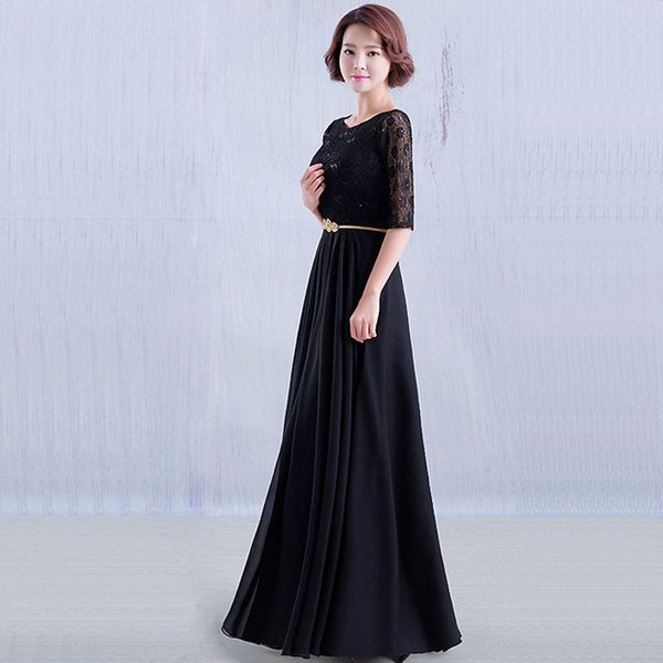 

2021 new fashion floor length long design vestido de festa robe de soiree bridesmaid dress prom, Black