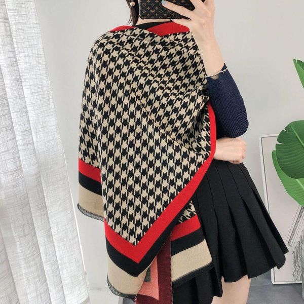 

brand women foulard cashmere scarf winter warm shawls and wraps lady print thick blanket neck scarves bufanda, Blue;gray