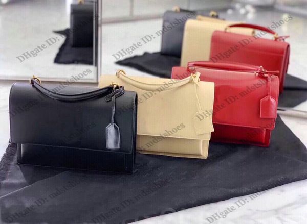 

sunset chain bag designer calfskin leather handbag women luxurys shoulder purse clutch handle bags crossbody flap