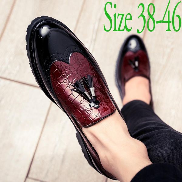 

dress shoes men casual breathable leather loafers office for driving moccasins comfortable slip on vogue nice, Black