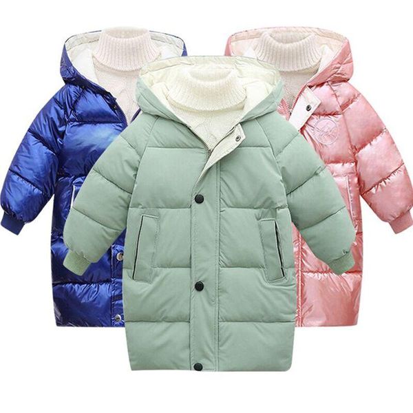 

down coat children's cotton clothes 2021 baby autumn winter thick boys and girls jackets jacket, Blue;gray