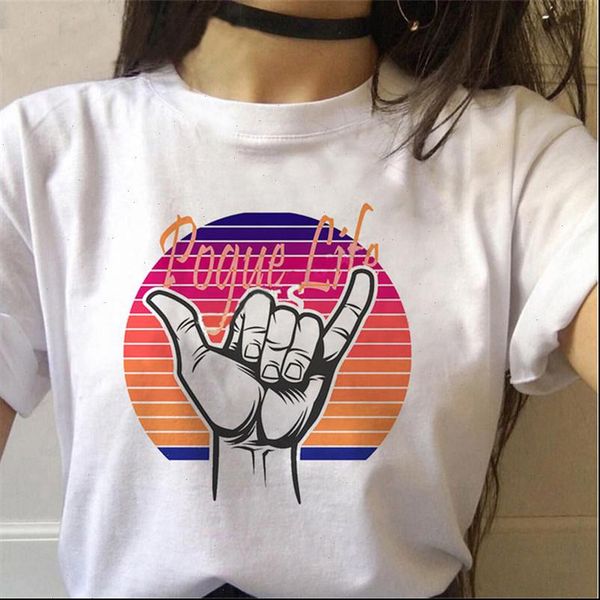 

new arrive women t shirts pogues life summer short sleeve aesthetics tees ullzang outer banks women clothes 2021, White